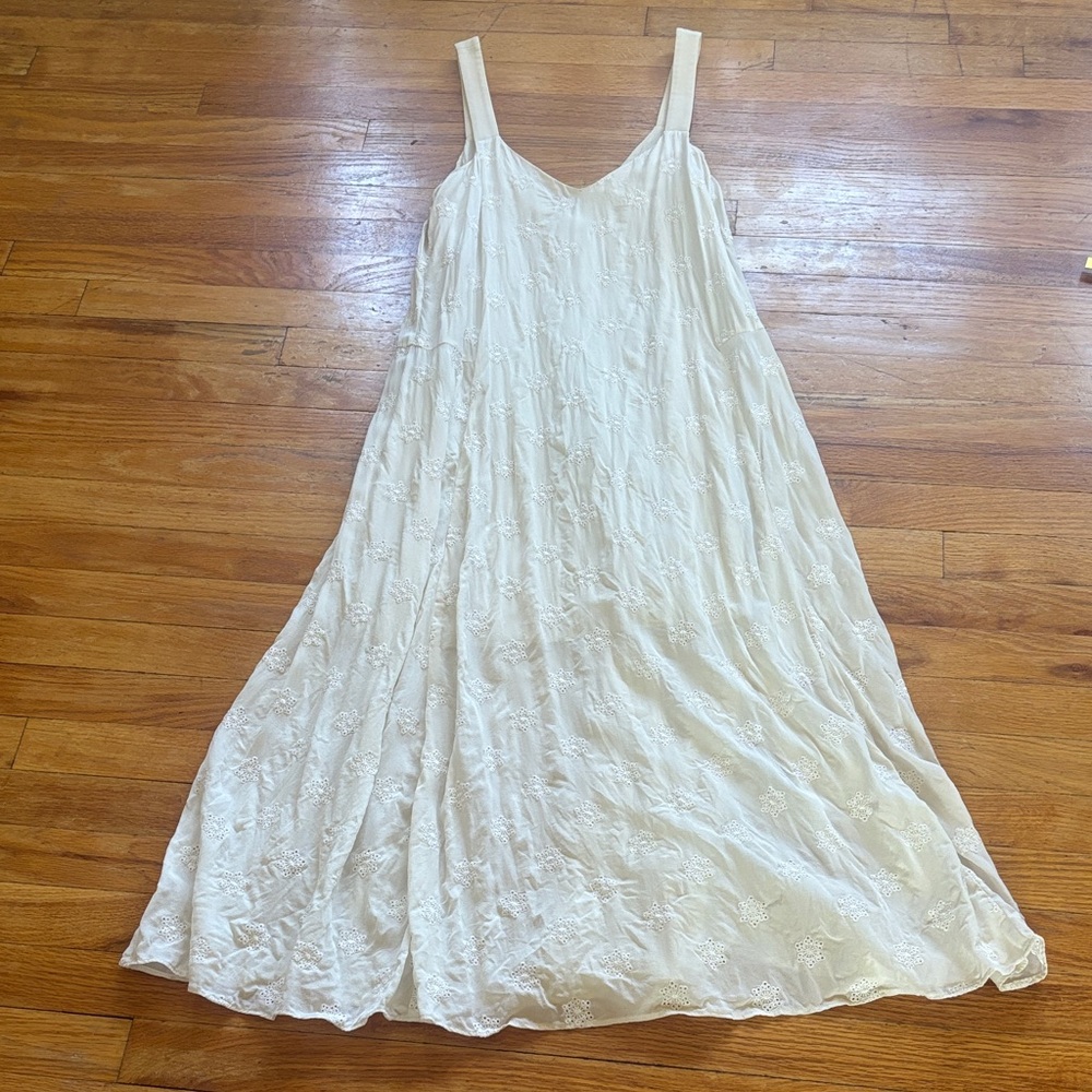 A.L.C Silk Floral Eyelet Tank Dress
